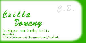 csilla domany business card