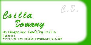 csilla domany business card